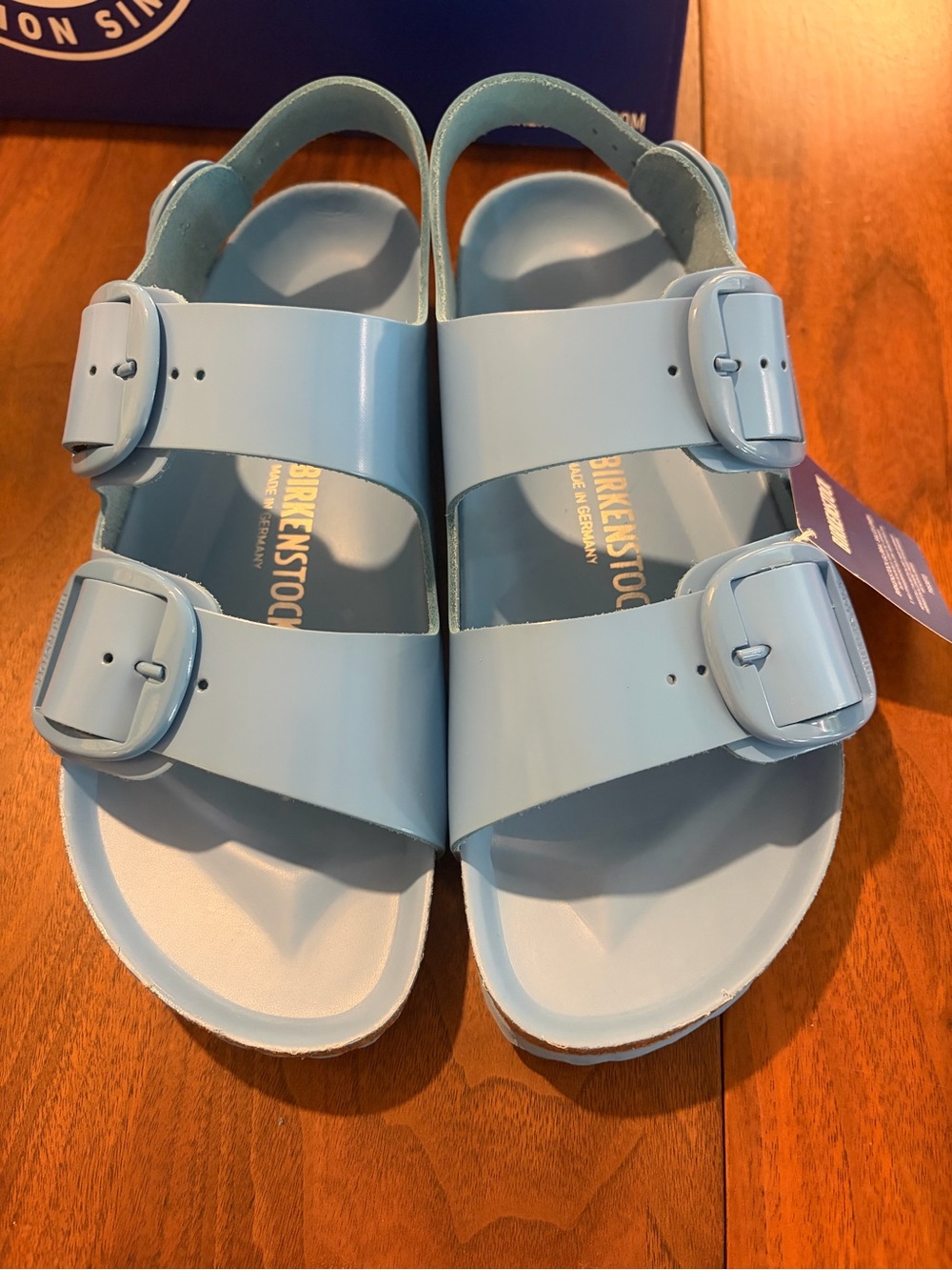 Birkenstock “Milano” style Blue Double-Strap Sandals